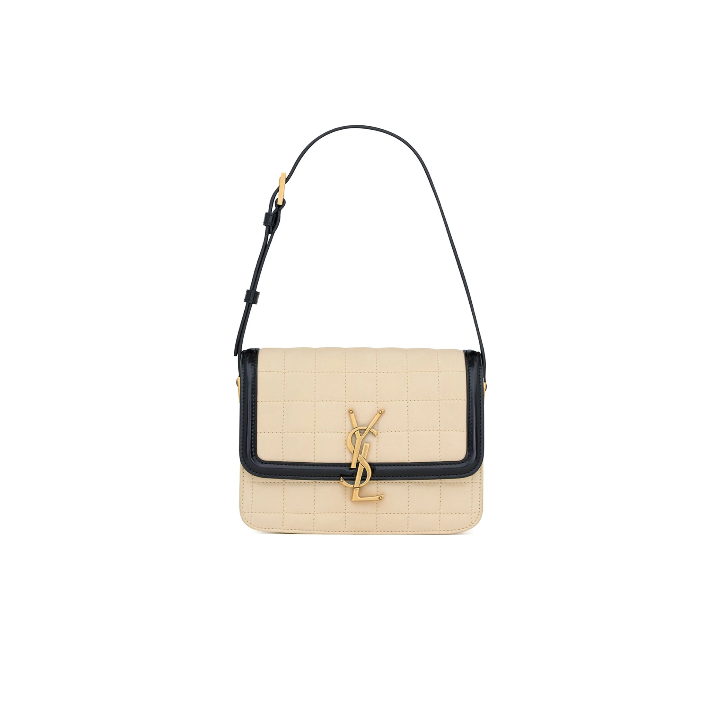 YSL SOLFERINO SMALL IN QUILTED NUBUCK SUEDE AND BRUSHED LEATHER 739139AABWP9289 (18.5*14*6cm)
